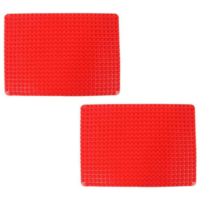 Tapis de Cuisson Anti Adhésif Pyramidal en Silicone Lot de 2 - Tendances-cuisine.fr