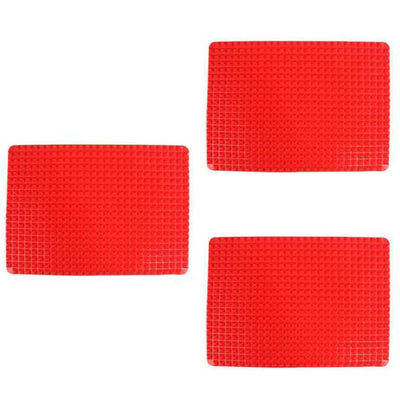 Tapis de Cuisson Anti Adhésif Pyramidal en Silicone Lot de 3 - Tendances-cuisine.fr
