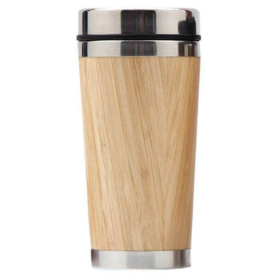 Tasse à Café Bambou Isotherme Acier Bouchon - Tendances-cuisine.fr