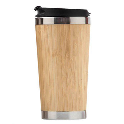 Tasse à Café Bambou Isotherme Acier Clapet - Tendances-cuisine.fr