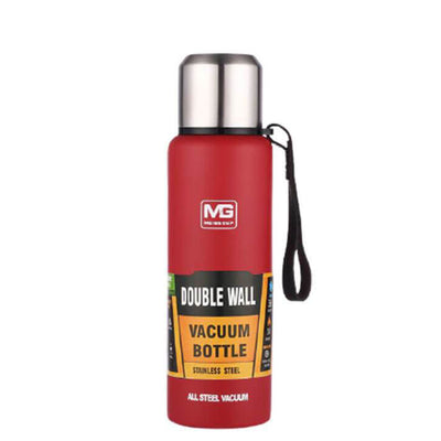 Thermos Deluxe Acier Inoxydable Double Paroi Rouge 1000 ML