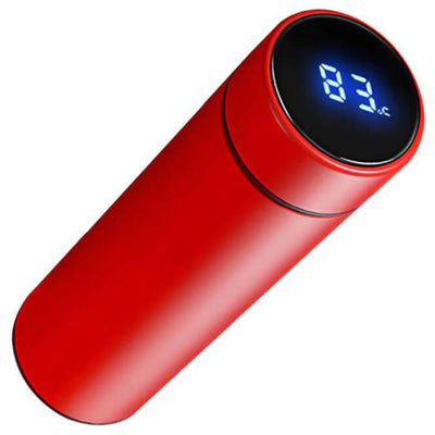 Thermos Intelligent avec écran LCD 500 ML Rouge Bouteille Isotherme