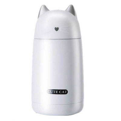 Thermos Isotherme Chat Mignon Blanc Inox- Tendances-cuisine.fr
