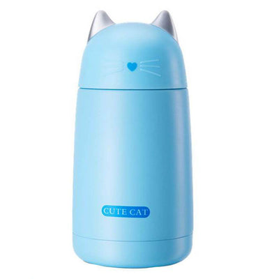 Thermos Isotherme Chat Mignon Bleu Inox- Tendances-cuisine.fr