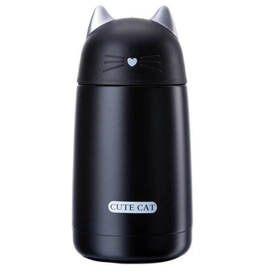 Thermos Isotherme Chat Mignon Noir Inox- Tendances-cuisine.fr