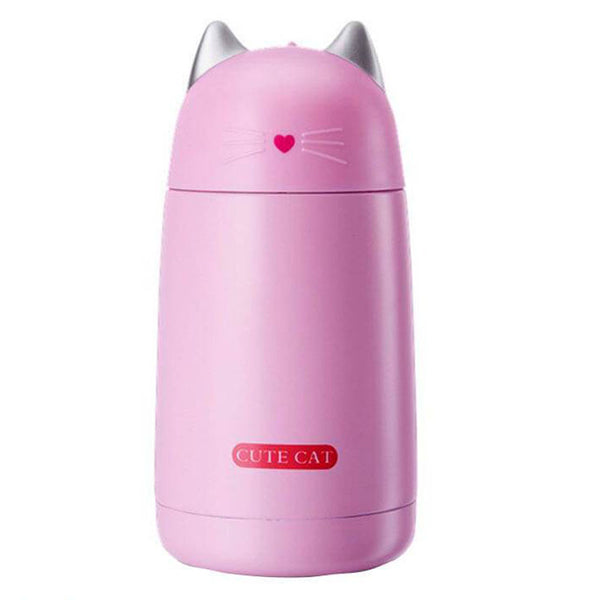 Thermos Isotherme Chat Mignon Rose Inox- Tendances-cuisine.fr