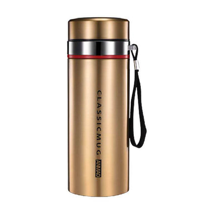 Thermos Premium Acier Inoxydable Double Paroi Or 600 ML