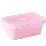 lunch box compactable télescopique Rose 1200 ML Tendances-cuisine.fr