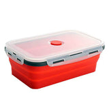 lunch box compactable télescopique rouge 800 ML Tendances-cuisine.fr