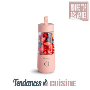 mini mixer USB a Jus Fruits - 35 cl Rose Tendances-cuisine.fr