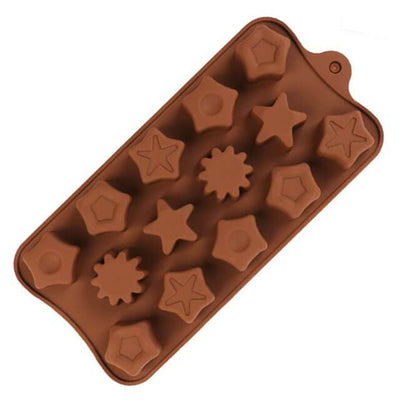 moule chocolat silicone motif étoile Multi en vente sur Tendances-cuisine.fr