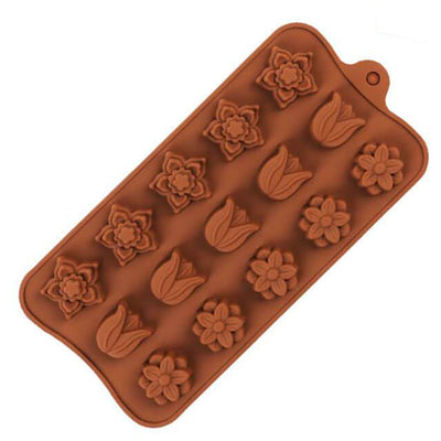 moule chocolat silicone motif fleur v2 en vente sur Tendances-cuisine.fr