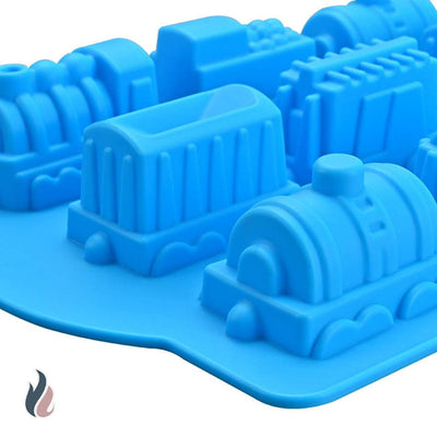 Moule en Silicone Trains gros plan