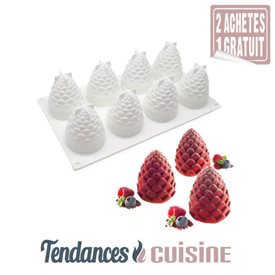 Moule Pommes de Pins 3D en Silicone