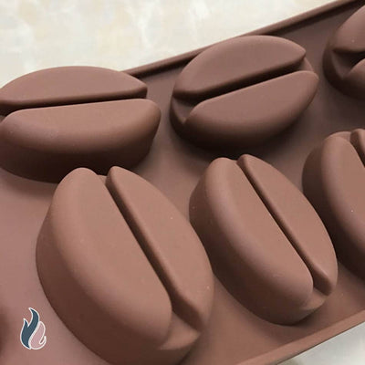 moule grains de café marron en silicone alimentaire souple