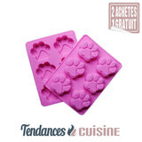 moule a gateaux en Silicone Thème patte de chat violet - Tendances-cuisine.fr